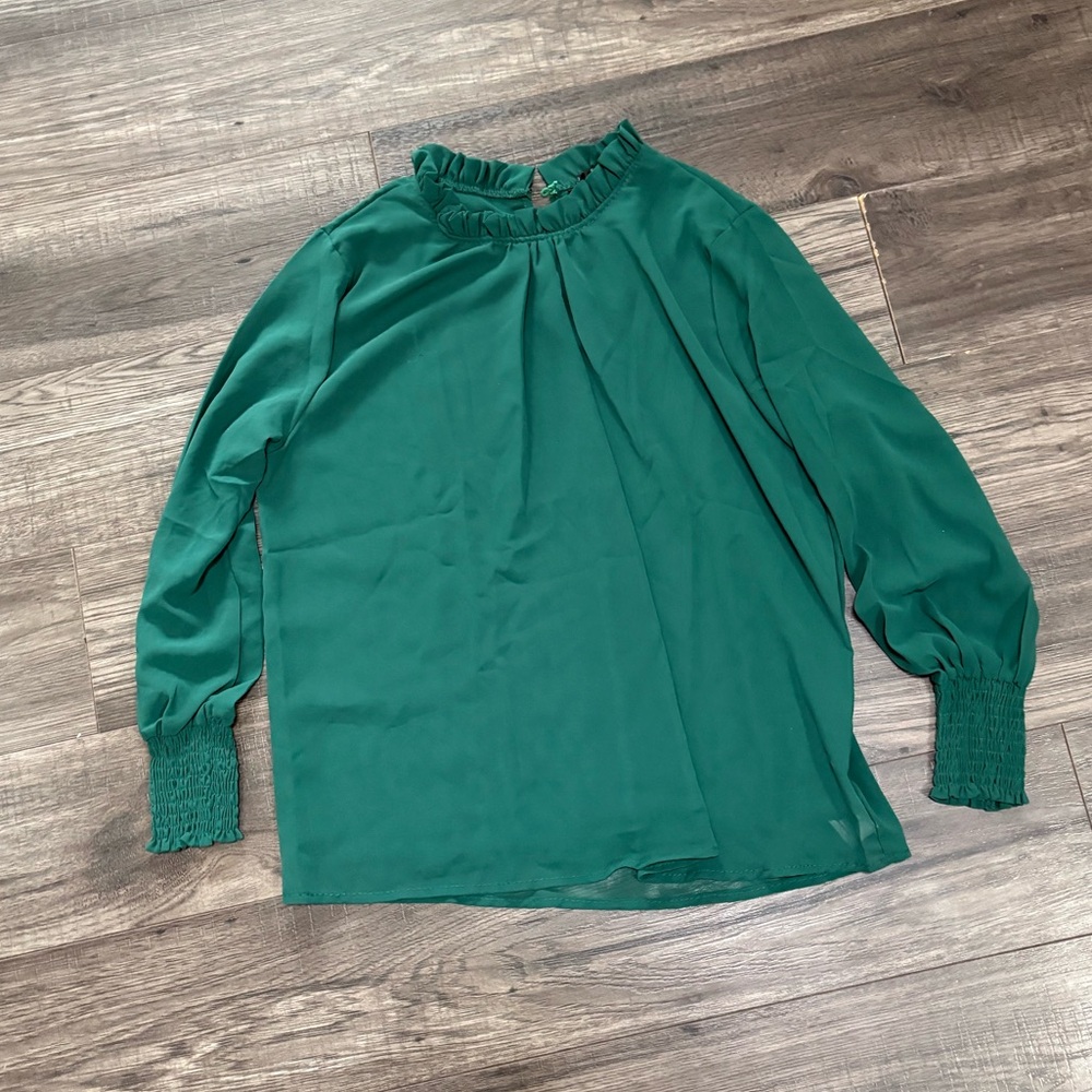 NWT Elegant Green Women's Top